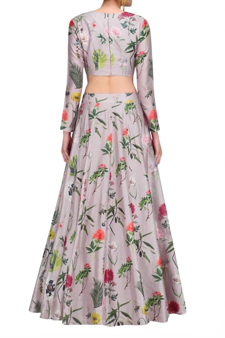 Payal Singhal Bageecha Print Silkmul Lehenga Set 