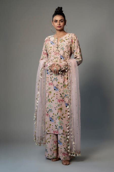 Payal Singhal Nargis Floral Print Kurta Palazzo Set 