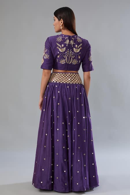 Payal Singhal Mirror Embroidered Lehenga Set 