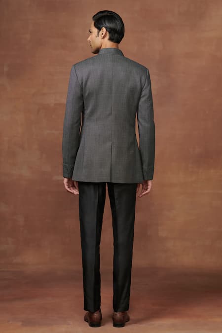 Raghavendra Rathore Jodhpur Full Sleeve Woolen Bandhgala 