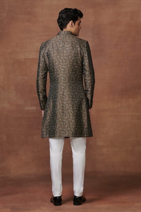 Raghavendra Rathore Jodhpur The Mosaic Jacquard Achkan 