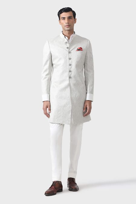 Raghavendra Rathore Jodhpur Opulent Quintessential Short Achkan 