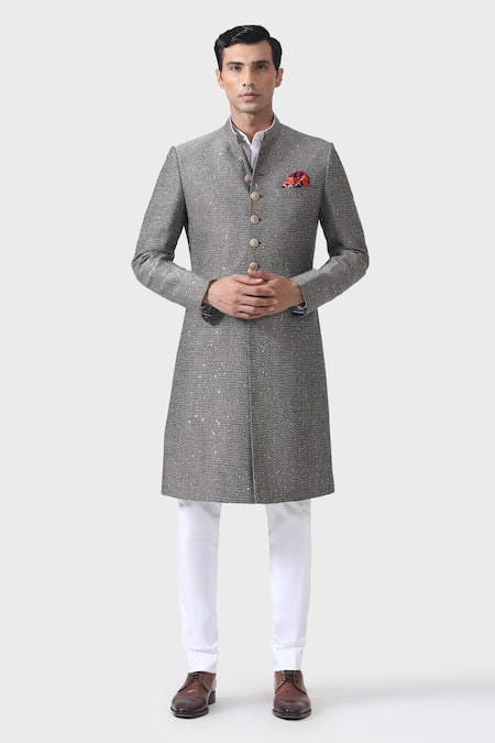 Raghavendra Rathore Jodhpur Elite Elegance The Light Sequin Achkan 