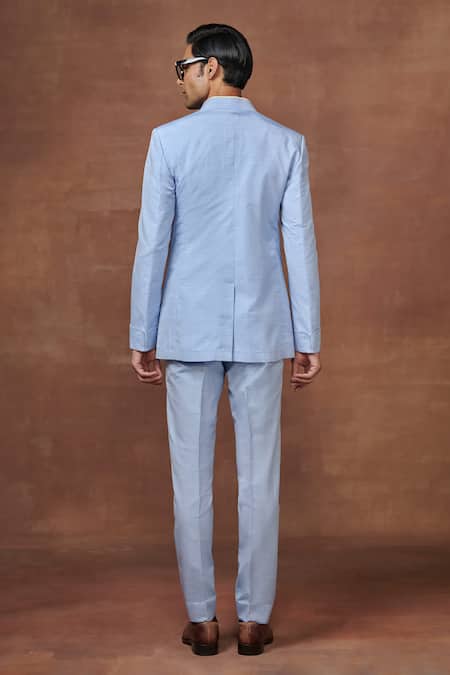 Raghavendra Rathore Jodhpur Cerulean Bandhgala Jacket