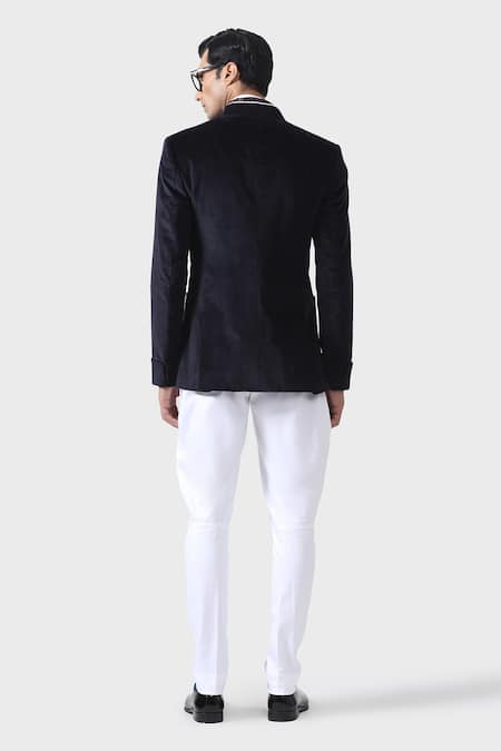 Raghavendra Rathore Jodhpur Elegant Cashmere Corduroy Bandhgala 