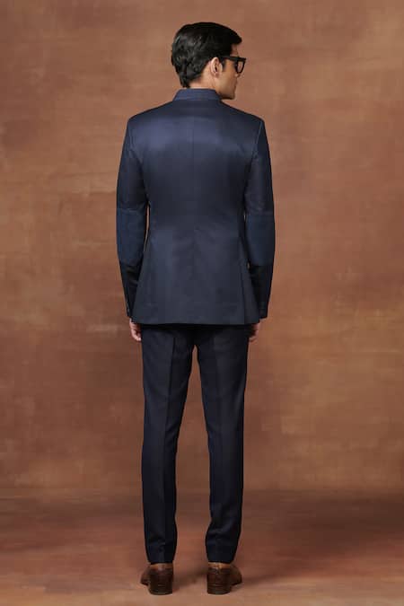 Raghavendra Rathore Jodhpur The Noble Textured Wool Bandhgala