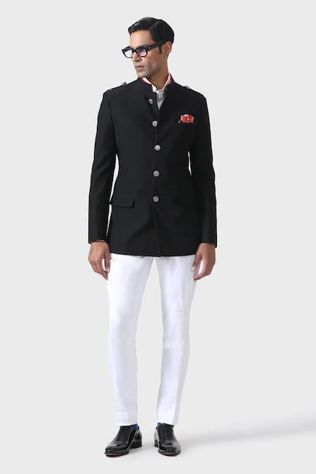 Raghavendra Rathore Jodhpur Opulent Noir The Bespoke Plain Bandhgala 