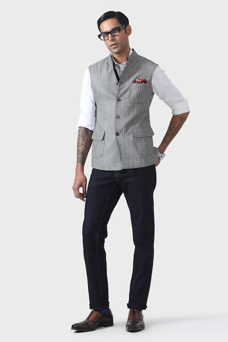 Raghavendra Rathore Jodhpur Refined Charm Wool Waistcoat 