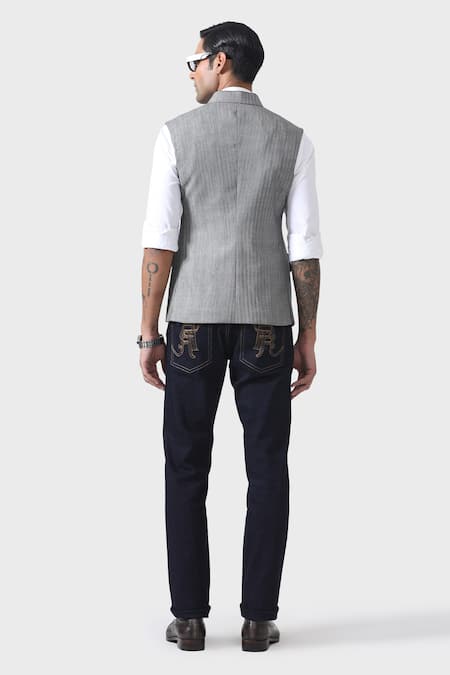 Raghavendra Rathore Jodhpur Refined Charm Wool Waistcoat 