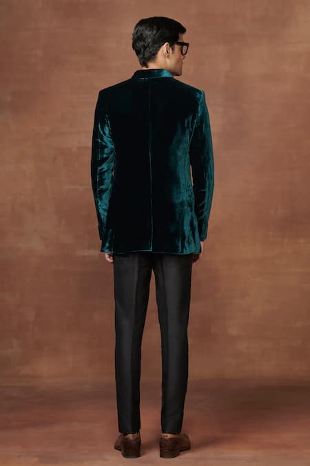 Raghavendra Rathore Jodhpur Elegance Velvet Bandhgala 