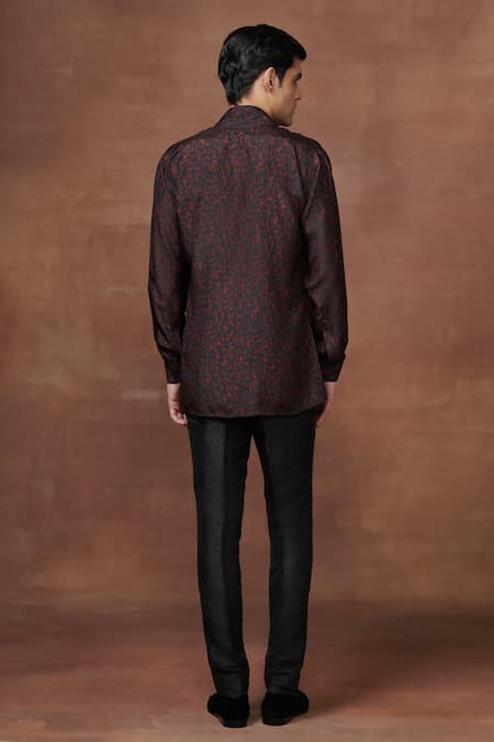 Raghavendra Rathore Jodhpur Abstract Print Lapel Collar Shirt 