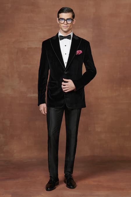 Raghavendra Rathore Jodhpur Opulent Midnight Tuxedo Jacket 