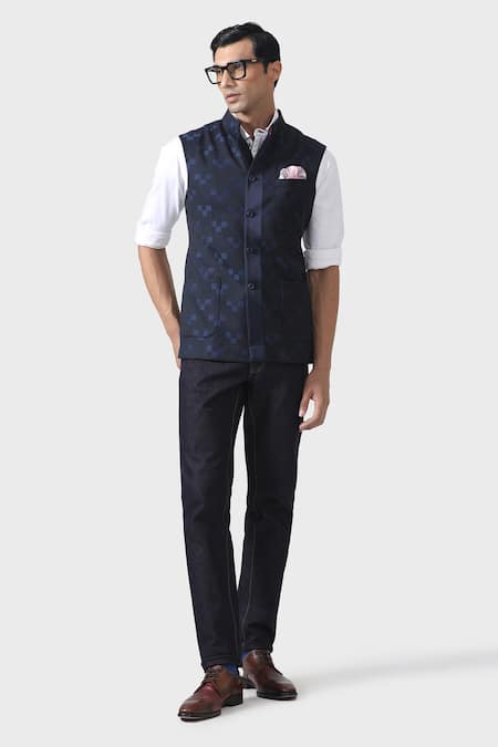 Raghavendra Rathore Jodhpur Wool Patchwork Waistcoat 