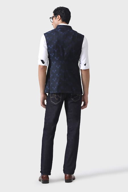 Raghavendra Rathore Jodhpur Wool Patchwork Waistcoat 