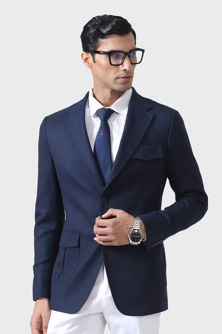 Raghavendra Rathore Jodhpur Blue Summit Series Tuxedo Jacket at Aza Fashions Raghavendra Rathore Jodhpur_Blue Summit Series Tuxedo Jacket _at_Aza_Fashions
