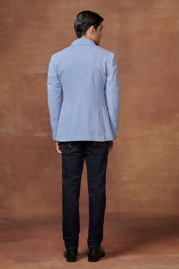 Raghavendra Rathore Jodhpur Checkered Pattern Lapel Collar Jacket 