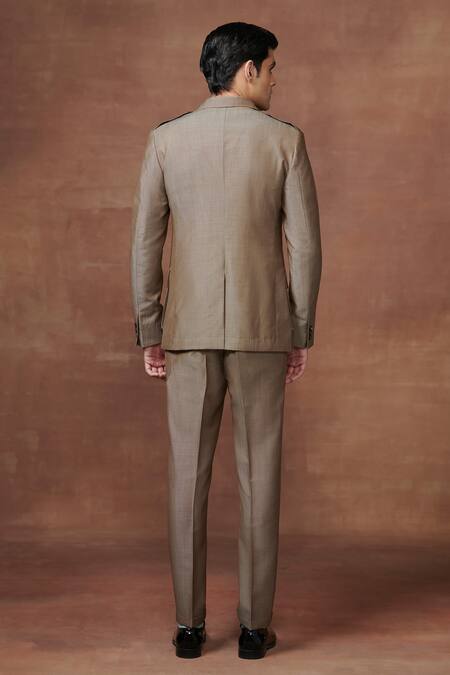 Raghavendra Rathore Jodhpur Collared Tuxedo Jacket & Pant Set 