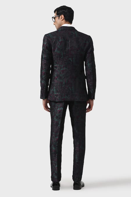 Raghavendra Rathore Jodhpur Saritorial Splendor Textured Tuxedo Jacket 