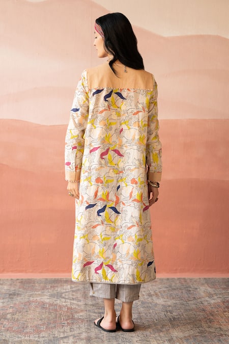 Swatti Kapoor Manal Floral Hand Block Print Kurta 