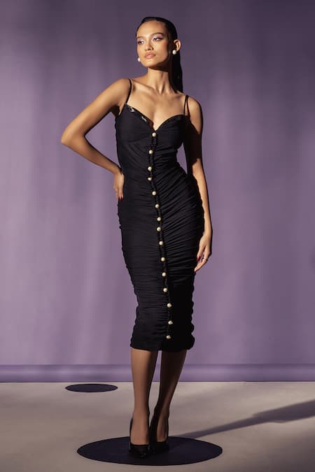 Sameer Madan Leslie Ruched Dress 