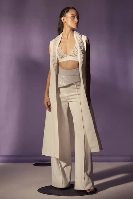 Sameer Madan The Jocelyn Gilet Flared Trouser 