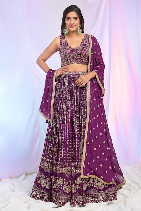 Alaya Advani Sequin Hand Embroidered Lehenga Set 