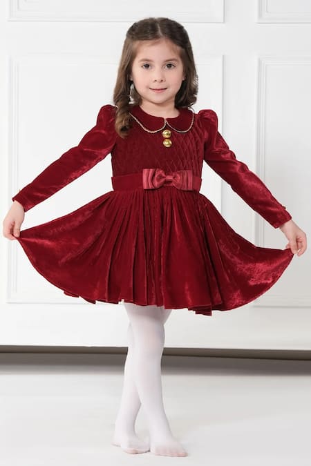 The Pony & Peony Co. Velvet Peter Pan Collar Dress 