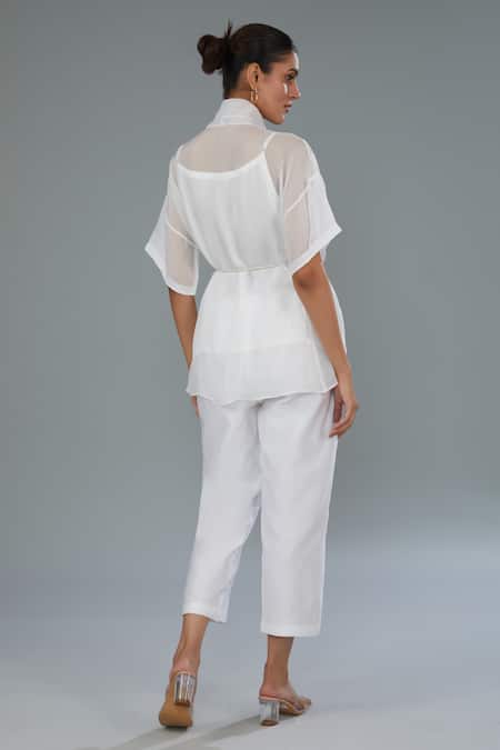 Shop Kahani Lush White Organza Pearls, Sequins, Beads Shawl Floral Embroidered Shirt And Pant Set at Aza Fashions Shop_Kahani Lush_White Organza Pearls, Sequins, Beads Shawl Floral Embroidered Shirt And Pant Set _at_Aza_Fashions