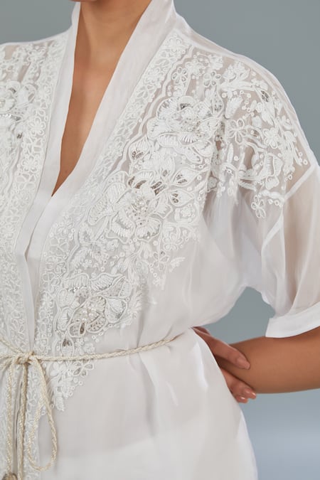 Buy Kahani Lush White Organza Pearls, Sequins, Beads Shawl Floral Embroidered Shirt And Pant Set Online at Aza Fashions Buy_Kahani Lush_White Organza Pearls, Sequins, Beads Shawl Floral Embroidered Shirt And Pant Set _Online_at_Aza_Fashions