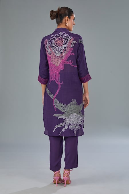 Kahani Lush Abstract Floral Kurta & Pant Set 