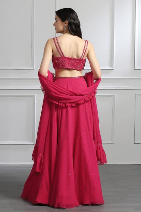 Baya Ambrosia Cutdana Embroidered Lehenga Set 