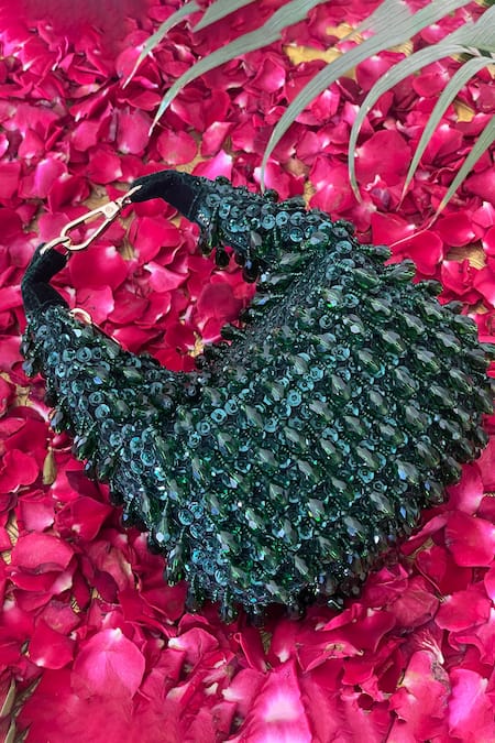 Bhavna Kumar Beaded Crescent Bag 