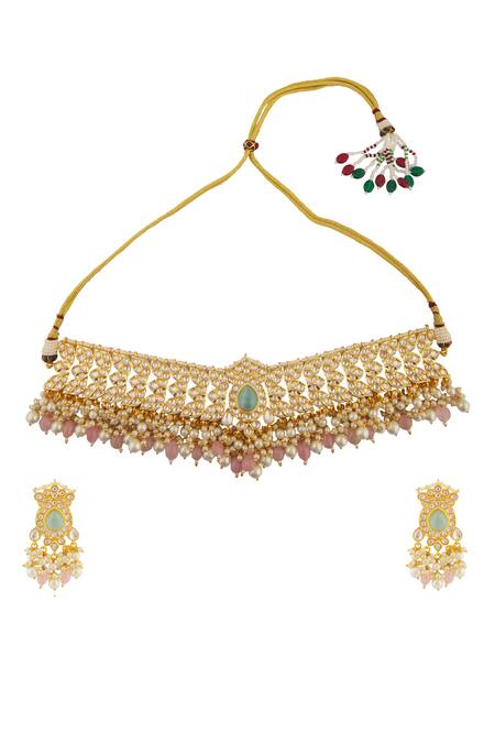 Moh-Maya By Disha Khatri Vine Kundan Embellished Choker Jewellery Set 