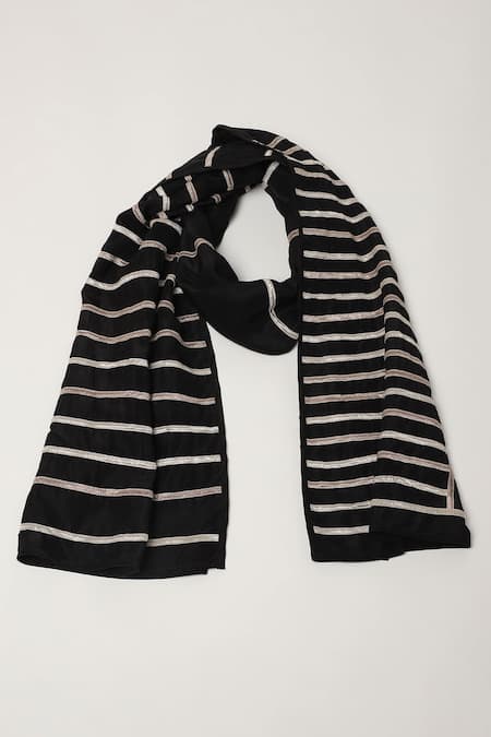 Abraham & Thakore Lace Embellished Scarf 