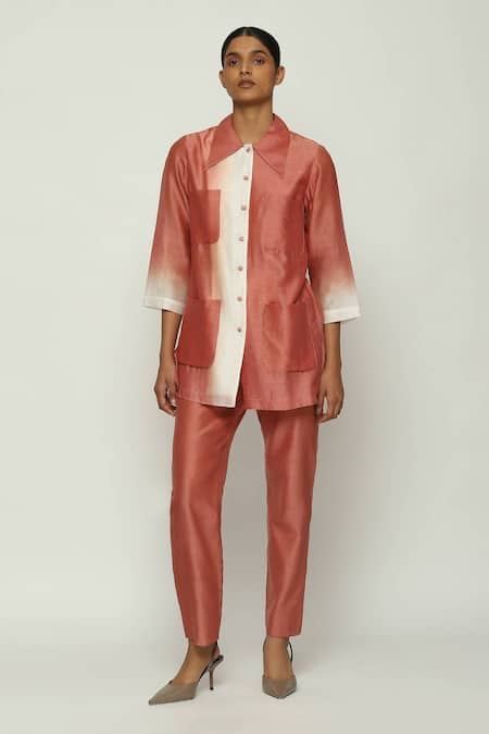 Abraham & Thakore Ombre Button Down Shirt 