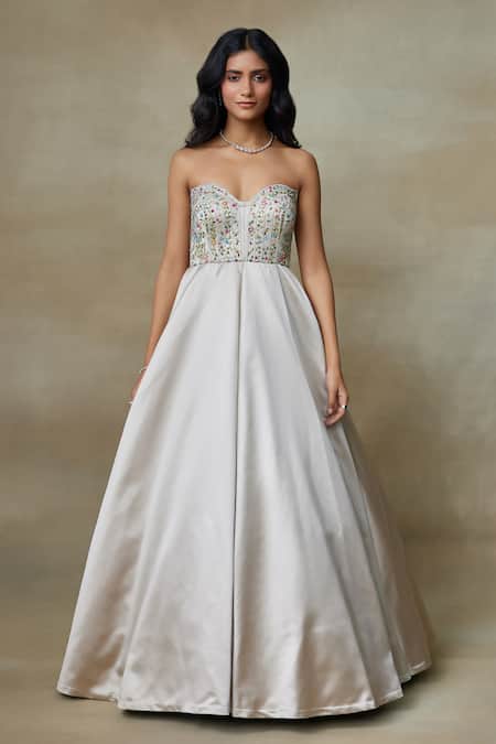 SHASHA GABA Swarovski Embellished Ball Gown 