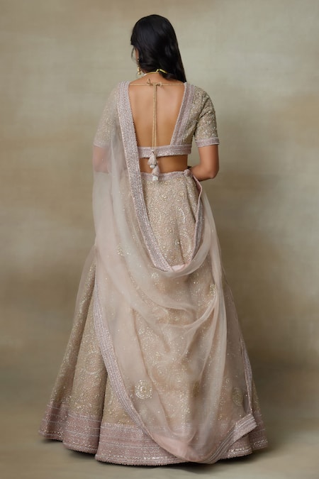 SHASHA GABA Mandala Embroidered Bridal Lehenga Set 