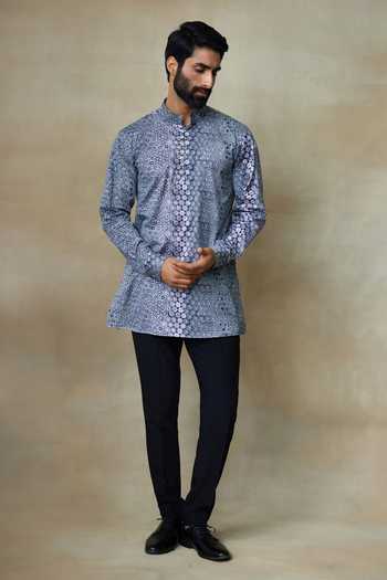SHASHA GABA Silk Printed Short Kurta 
