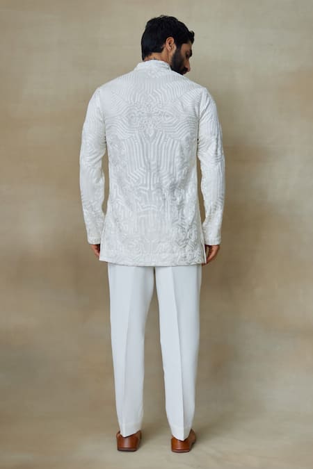 SHASHA GABA Resham Embroidered Silk Short Kurta 