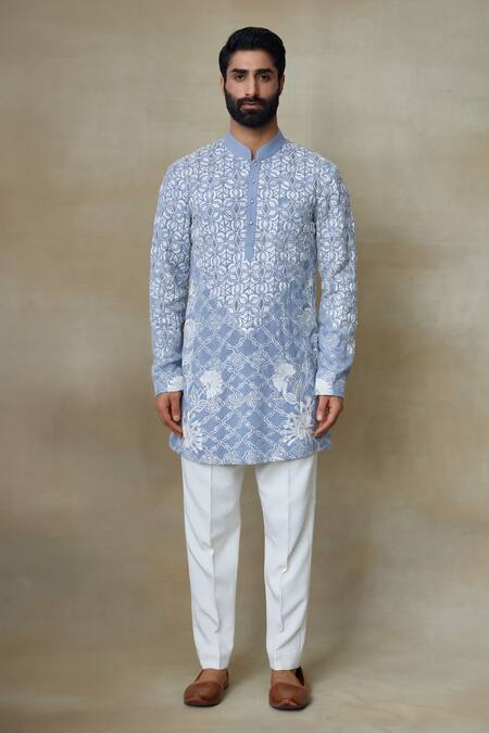 SHASHA GABA Resham Work Silk Short Kurta 