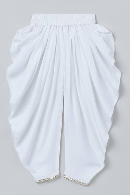 Shop_Byb Premium_Pink Cotton Embroidery Floral Print Kurta And Dhoti Pant Set_Online_at_Aza_Fashions