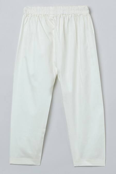 Shop_Byb Premium_Red Cotton Embroidery Kantha Stitch Line Kurta And Pyjama Set _Online_at_Aza_Fashions