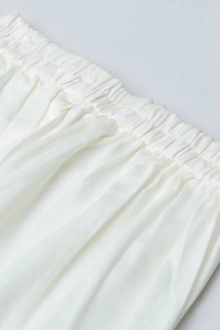 Buy_Byb Premium_Red Cotton Embroidery Kantha Stitch Line Kurta And Pyjama Set 