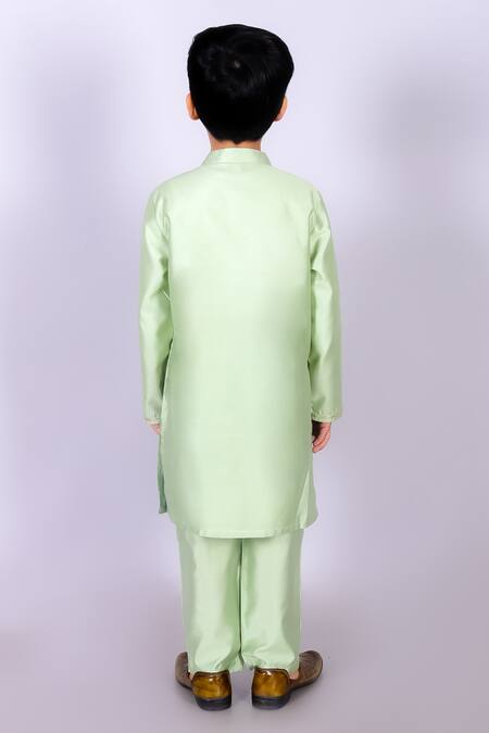 Shop Lil Drama Green Viscose, Cotton Mirrors Work Kurta And Pant Set at Aza Fashions Shop_Lil Drama_Green Viscose, Cotton Mirrors Work Kurta And Pant Set _at_Aza_Fashions