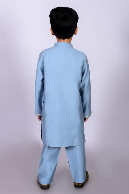 Lil Drama Floral Placement Embroidered Kurta & Pant Set 