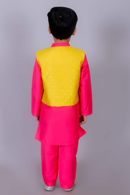 Lil Drama Floral Embroidered Jacket Pant Set 