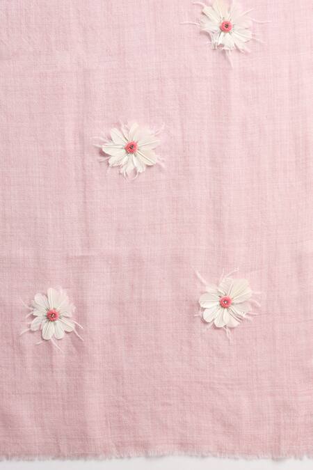 Buy_Modarta_Pink Floral Embroidered Shawl 