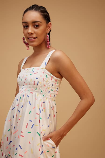 Shop Bohobi Purple Muslin Square Neck Striking Floral Print Dress Online at Aza Fashions Shop_Bohobi_Purple Muslin Square Neck Striking Floral Print Dress _Online_at_Aza_Fashions