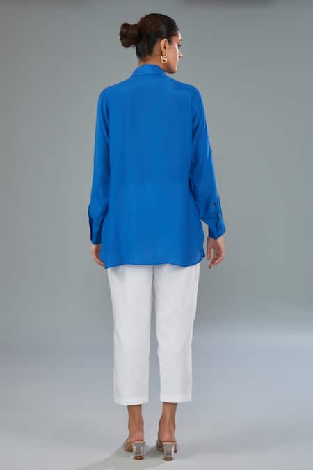 Kahani Lush Floral Embroidered Shirt 