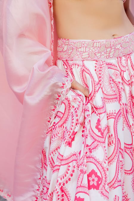 Punit Balana Pink Chanderi , Organza Printed Lehenga Embellished Blouse Set Online at Aza Fashions Punit Balana_Pink Chanderi , Organza Printed Lehenga Embellished Blouse Set _Online_at_Aza_Fashions